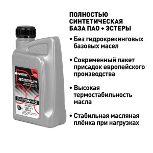 Синтетическое моторное масло Suprotec Atomium 5W-40 1л